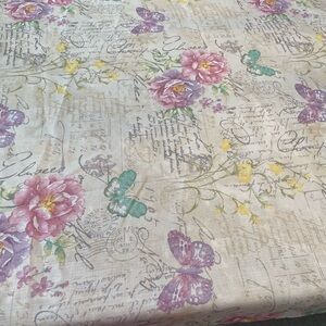 Vintage Floral Butterfly Tablecloth